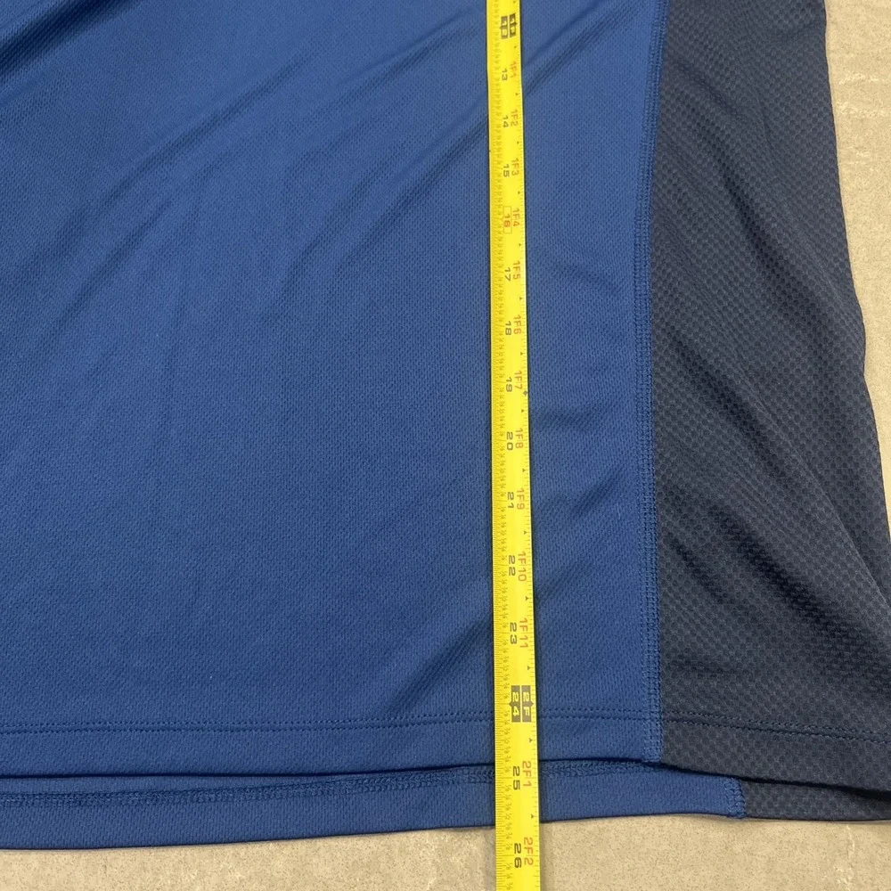 Men's L.L. Bean Light Weight Blue Stretch 1/4 Zip Base Layer Athletic Pullover L